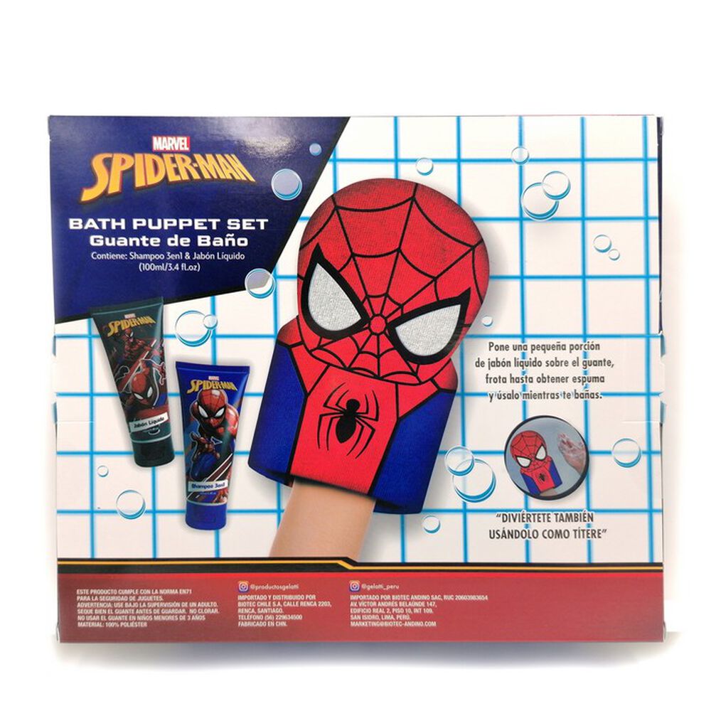 Spider-Man-Guante-Baño-+-Shampoo-3-En-1-100-mL-+-Jabón-Líquido-100-mL-imagen-2