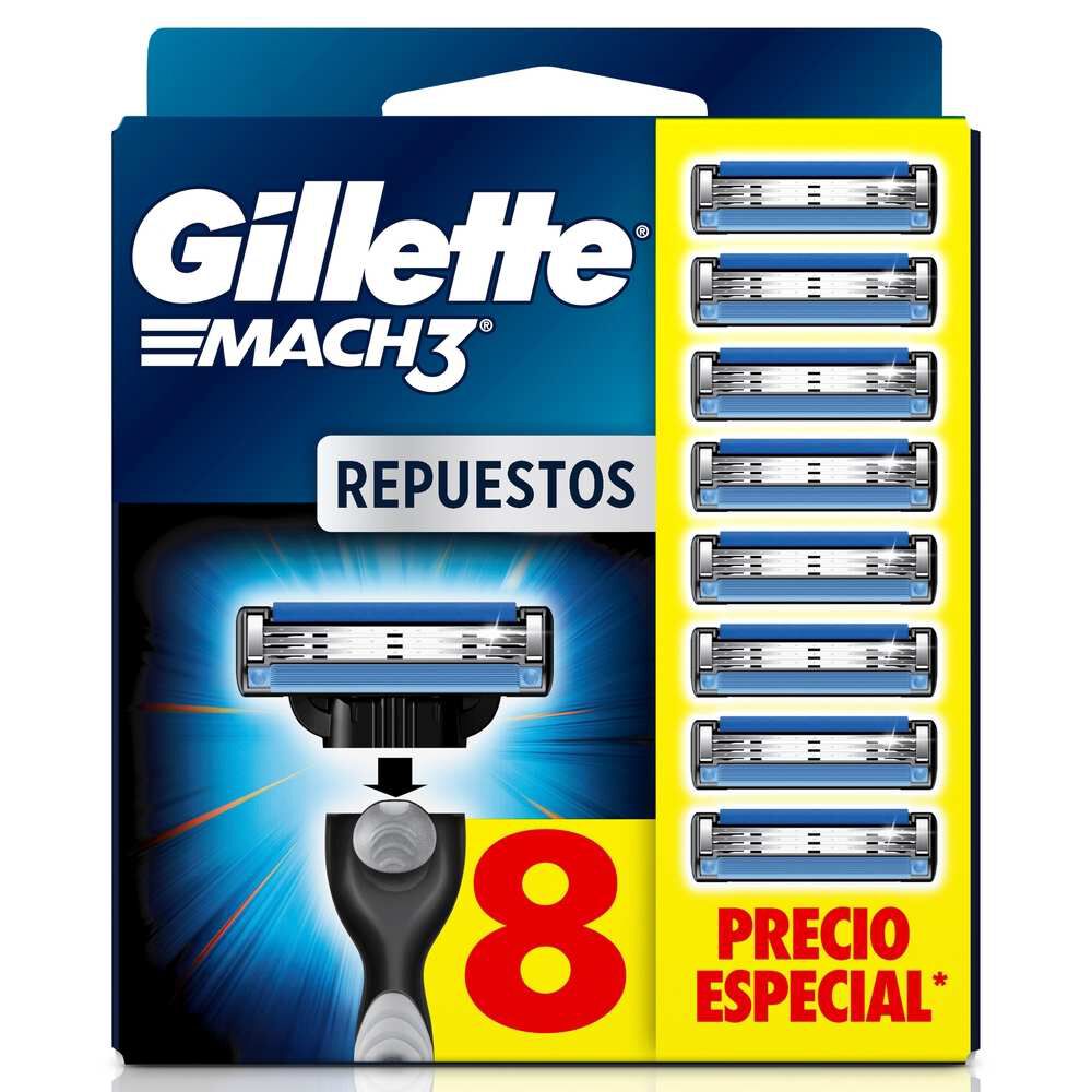 Repuesto-M&aacute;quina-Afeitar-Mach3-8-Uds-imagen-1
