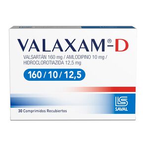 Valaxam-D-160/10/12,5-Valsartan-160-mg-30-Comprimidos-Recubiertos-imagen