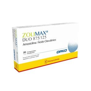 Zolimax-Duo-875/125-Amoxicilina-875-mg-20-Comprimidos-imagen