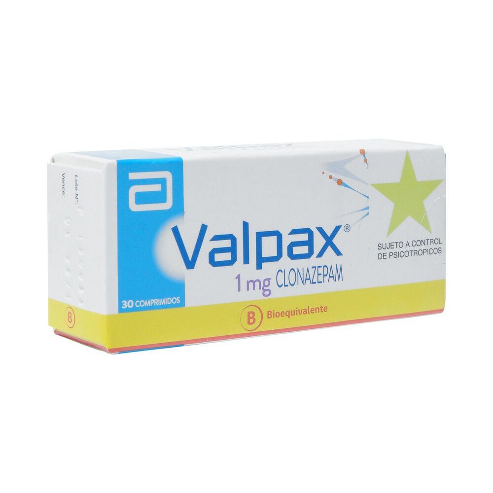 Valpax-Clonazepam-1-mg-30-Comprimidos-imagen-2