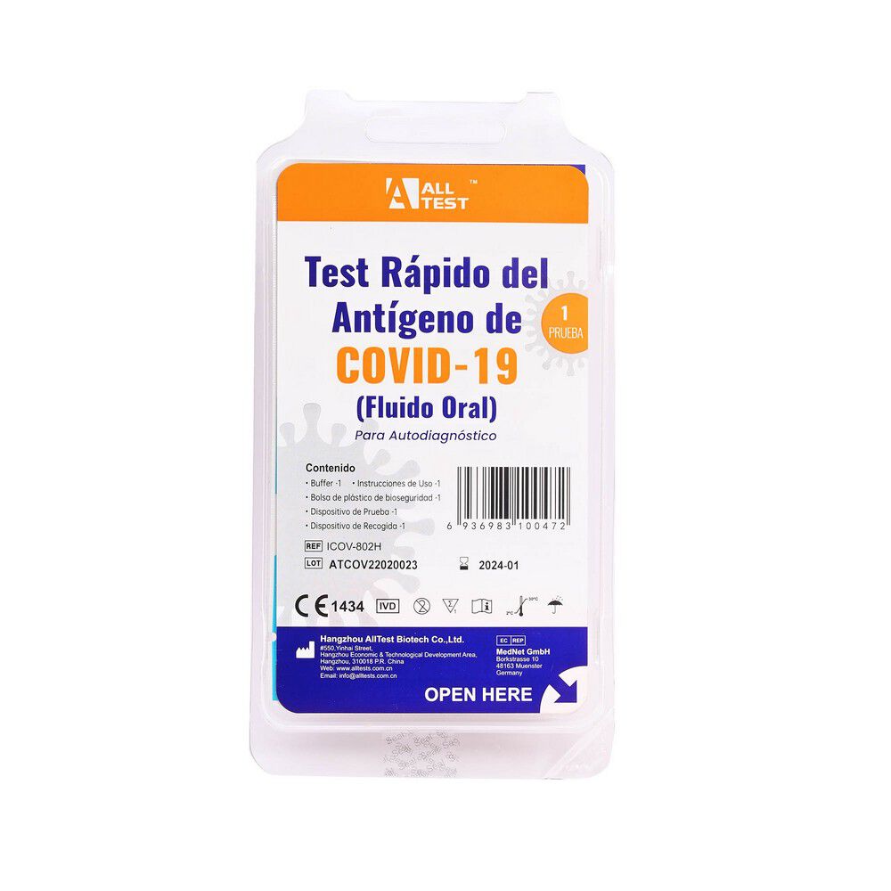 Alltest-Test-Rapido-Antigeno-De-Covid-19-(Fluido-Oral)-1-Test-para-Autodiagnostico-imagen-1