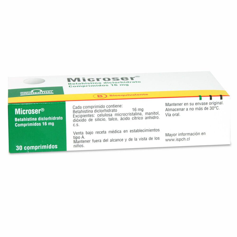 Microser-Betahistina-16-mg-30-Comprimidos-imagen-2