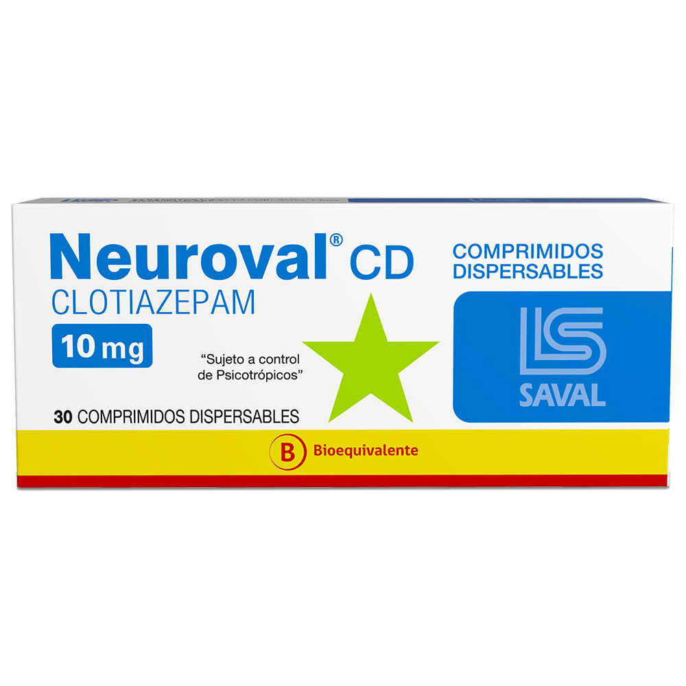 Neuroval-CD-Clotiazepam-10-mg-30-Comprimidos-Dispersable-imagen-1