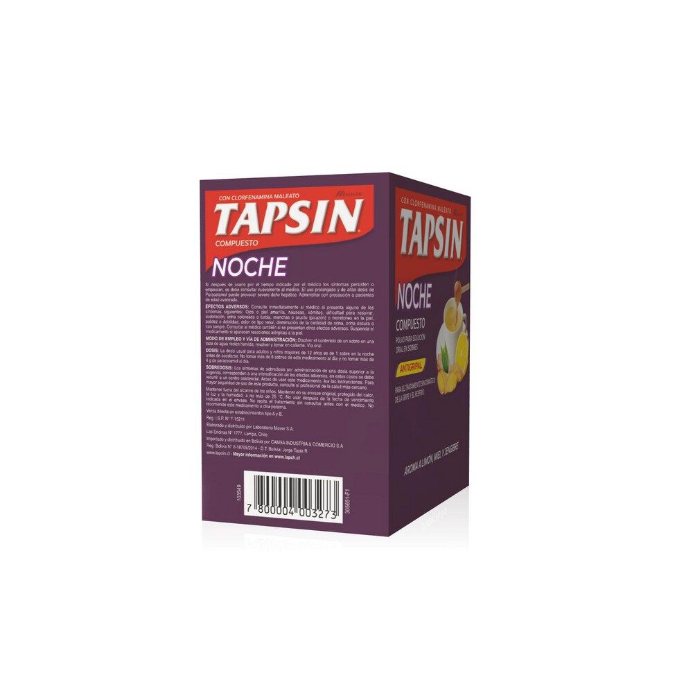 Tapsin-Noche-Compuesto-Antigripal-Paracetamol-400-mg-Noscapina-10-mg-Clorfenamina-4-mg-Polvo-para-Soluc.Oral-1-Sobre-Sabor-Limon-/-Miel-/-Jengibre-imagen-3