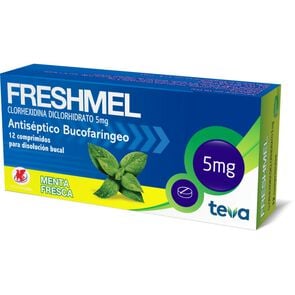 Freshmel-Menta-Fresca-Sin-Azucar-Clorhexidina-5-mg-12-Comprimidos-imagen