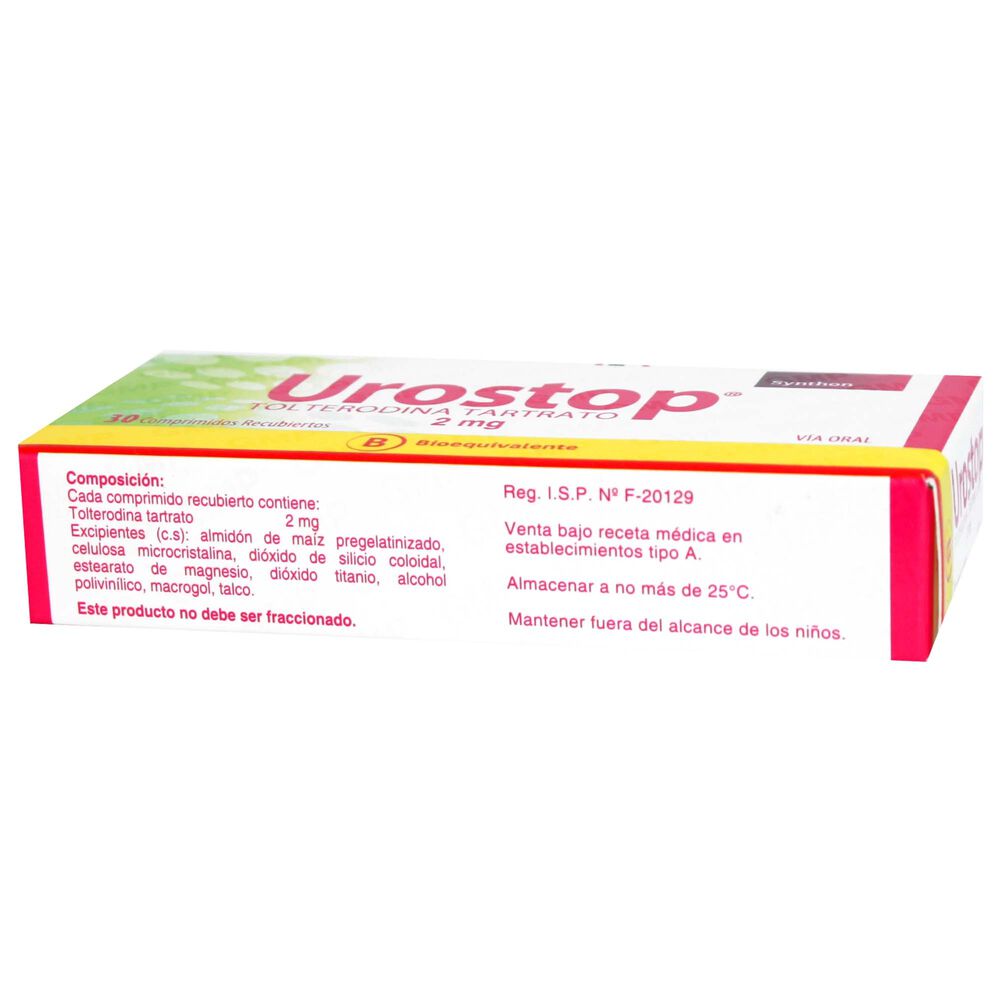 Urostop-Tolterodina-Tartrato-2-mg-30-Comprimidos-imagen-2