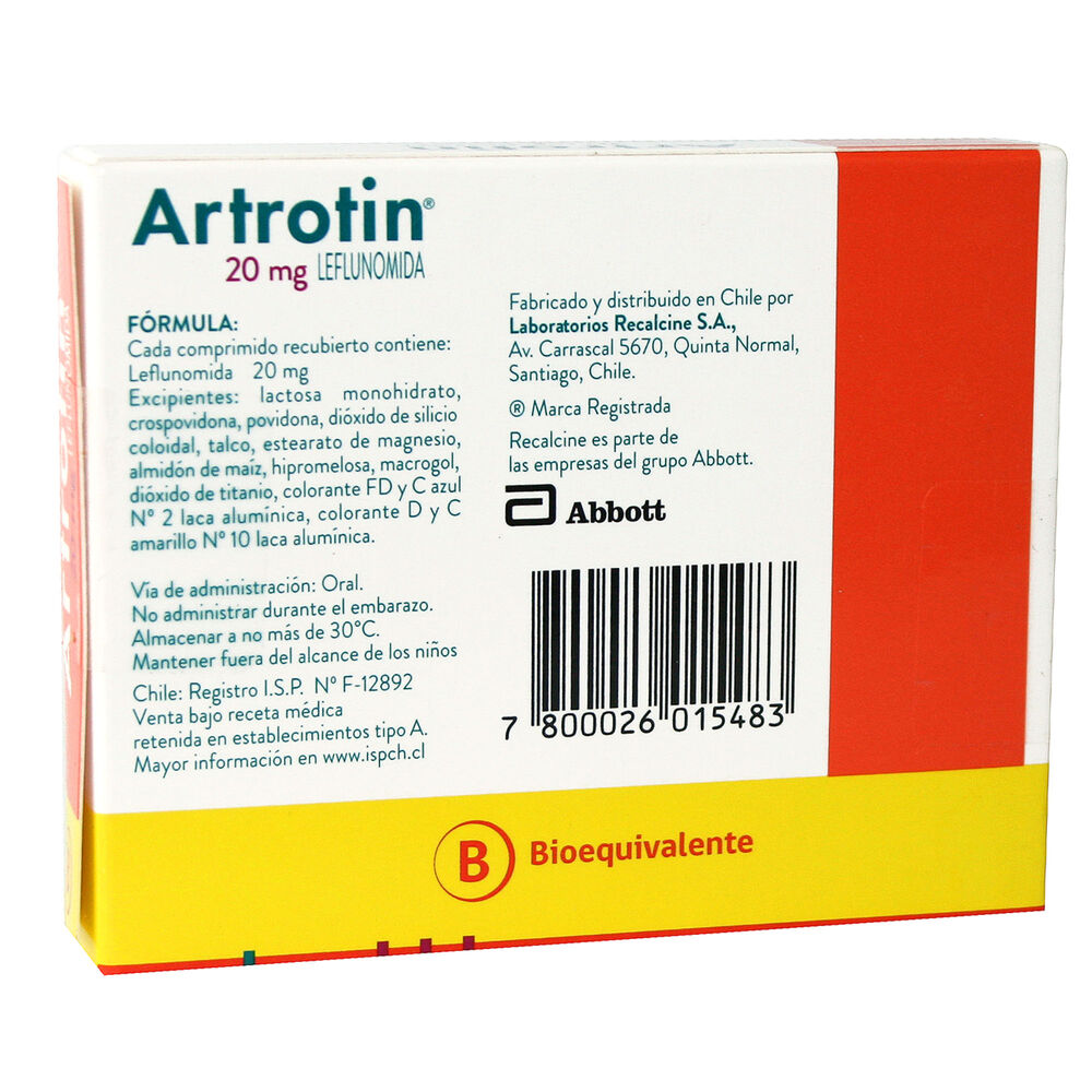 Artrotin-Leflunomida-20-mg-30-Comprimidos-Recubierto-imagen-2