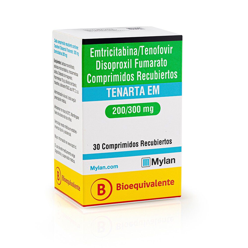 TENARTA-EM-Emtricitabina-200-mg-Tenofovir-Disoproxil-Fumarato-300-mg-30-Comprimidos-Recubiertos-imagen-1