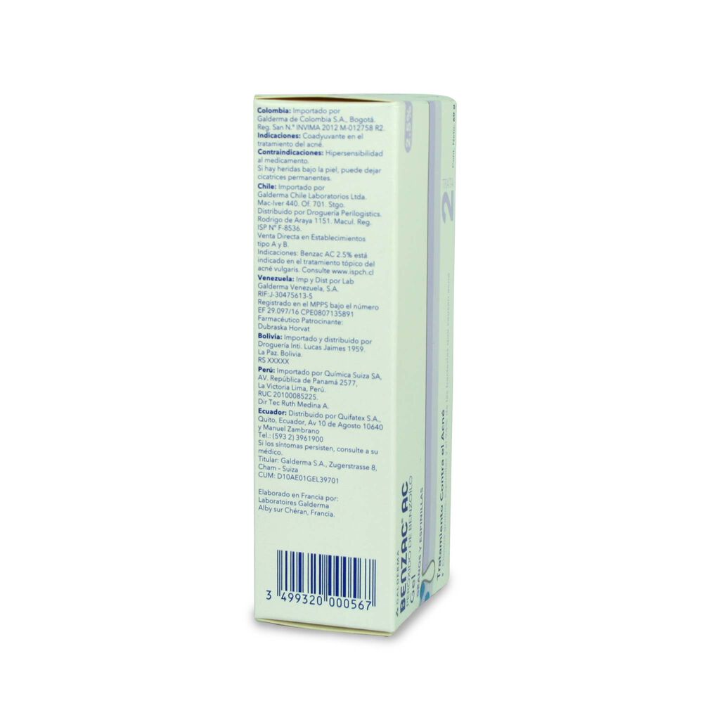 Benzac-Ac-Peroxido-De-Benzoilo-2,5%-Gel-Tópico-60-gr-imagen-2