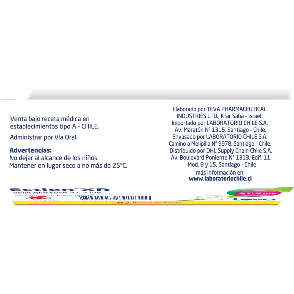 Ectien-XR-Venlafaxina-37,5mg-30-Cápsulas-Liberación-Prolongada-imagen-2