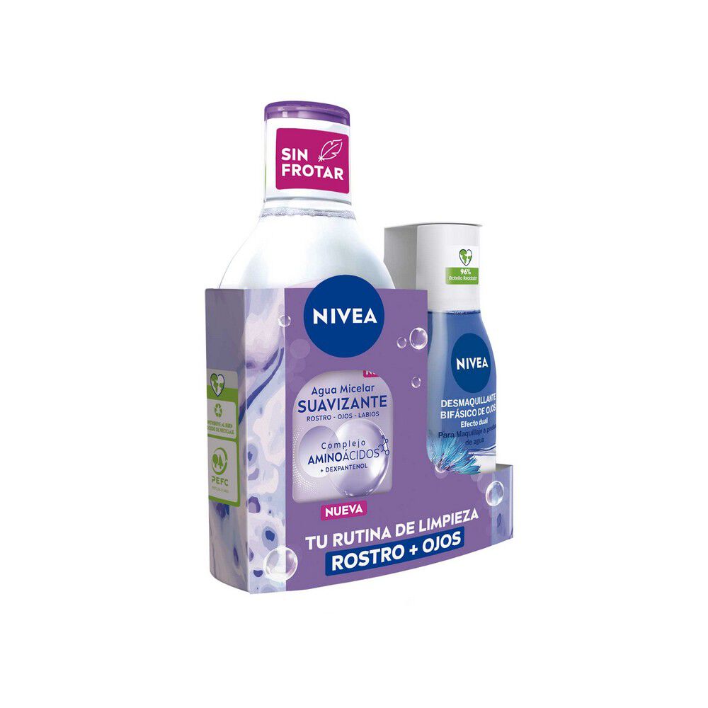 Pack-Facial-Agua-Micelar-Piel-Sensible-400ml-+-Desmaquillante-Bifásico-de-Ojos-125ml-imagen-1
