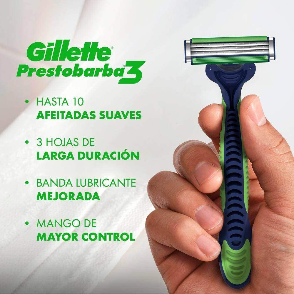 Prestobarba3-Sensitive-M&aacute;quinas-Para-Afeitar-Desechables-8-Unidades-imagen-2