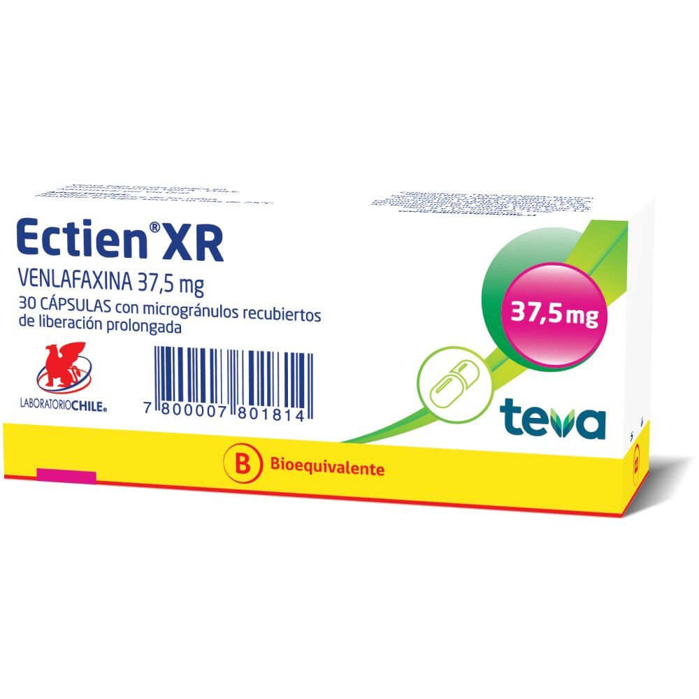 Ectien-XR-Venlafaxina-37,5mg-30-Cápsulas-Liberación-Prolongada-imagen-1