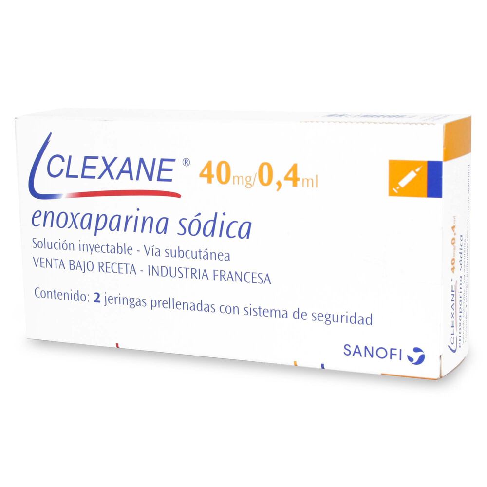 Clexane-Enoxaparina-100-mg-/-mL-2-Jeringas-Prellenadas-40mg/0,4mL-imagen-1