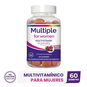 Women-Multivitaminico-Gummies,-60-Gomitas-Sabor-Frutos-rojos-imagen