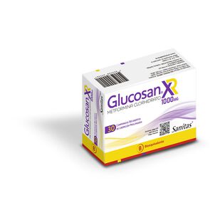 Glucosan-XR-Metformina-Clorhidrato-1000mg-30-Comprimidos-Recubiertos-de-Liberación-Prolongada-imagen