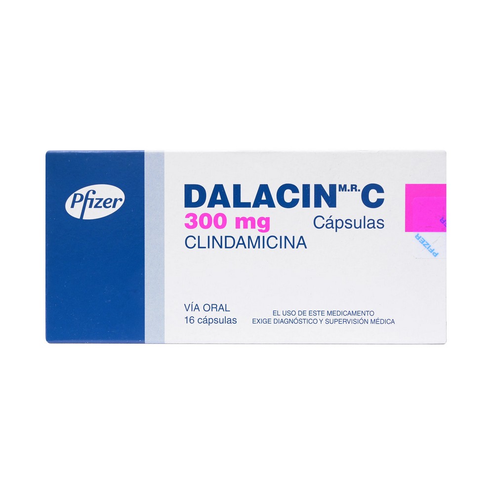 Dalacin C Clindamicina 300 mg 16 Cápsulas | Farmacias Cruz Verde