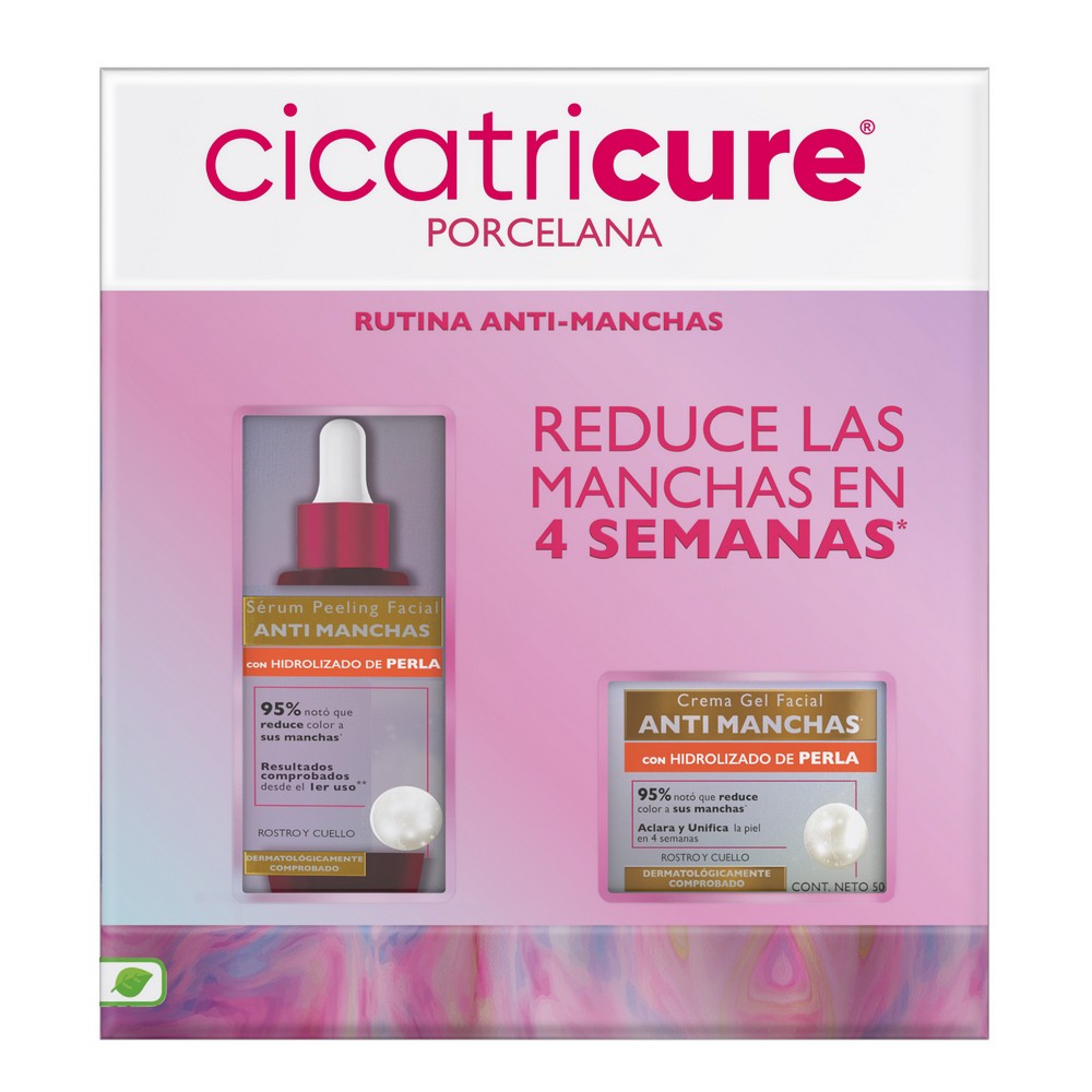 Porcelana Cr.Gel Fac.A.Manchas 50gr+Serum Peeling Fac.A.Manchas 30ml