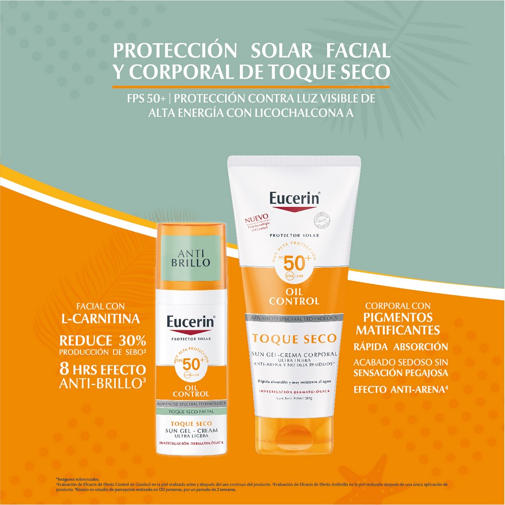 Estuche Sun Face Oil Control 50ml + Sun Body Spray Toque Seco 200ml
