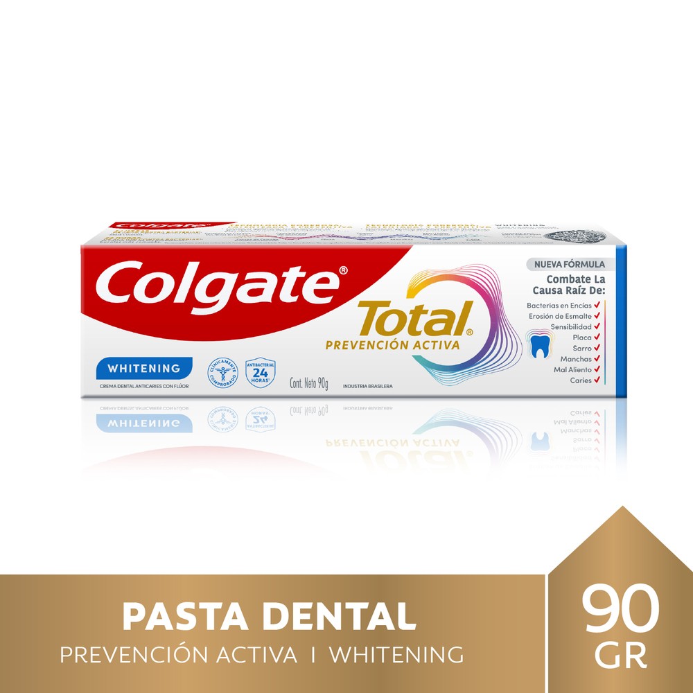 Pasta Dental Total Whitening con Flúor 90gr | Cruz Verde