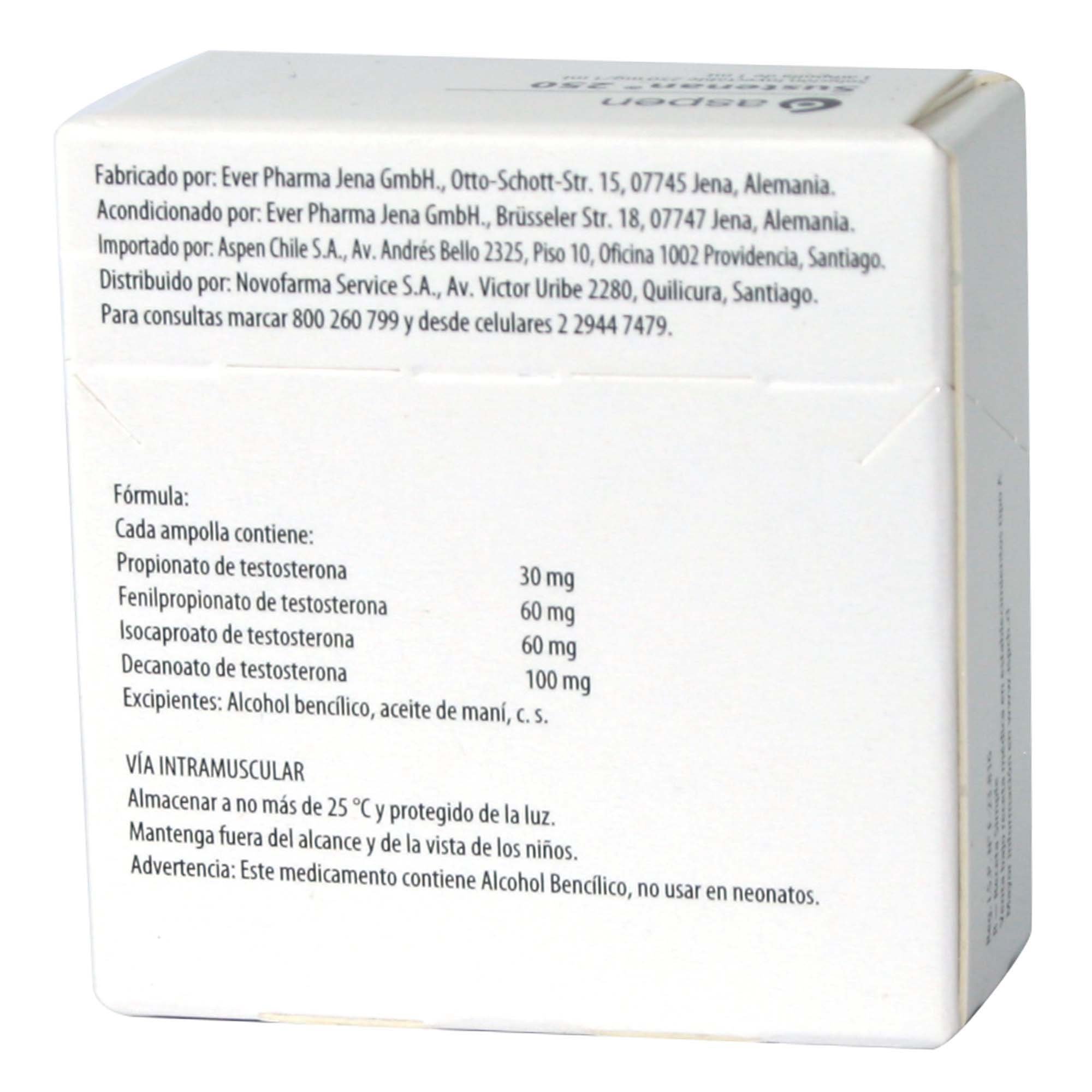 Sustenan Testosterona 250 mg 1 Ampolla | Farmacias Cruz Verde