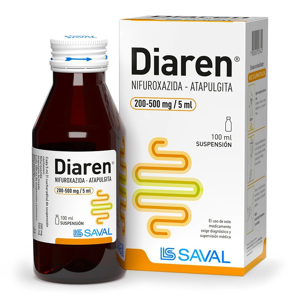 Diaren Nifuroxazida 200 mg Suspension 100 mL