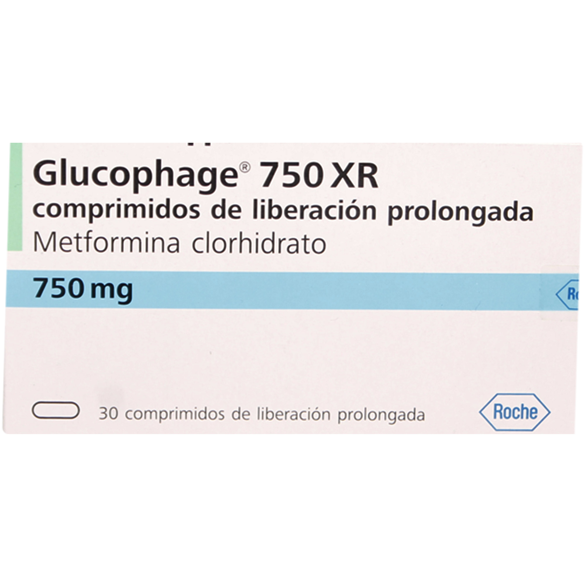 Glucophage 750 Xr Metformina 750 mg 30 Comprimidos
