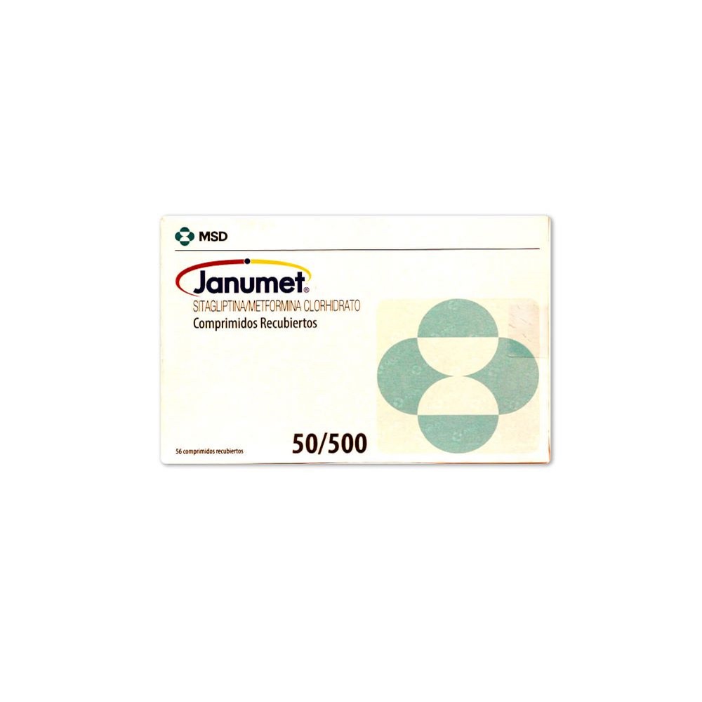 Janumet 50/500 Sitagliptina 50 mg 56 Comprimidos Recubierto