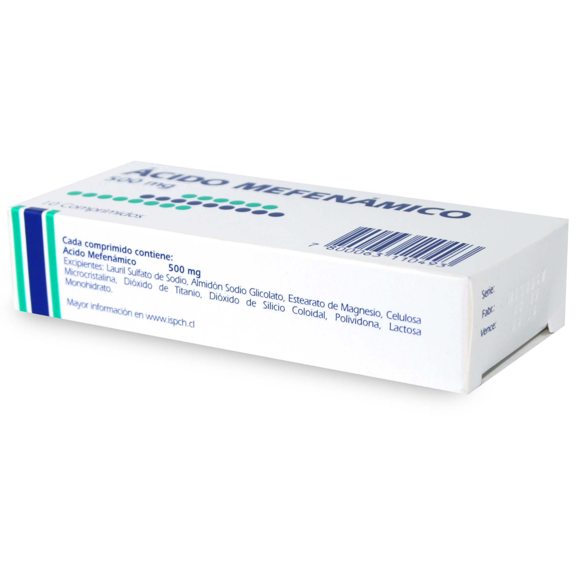 Acido Mefenamico 500 mg 10 Comprimidos | Cruz Verde
