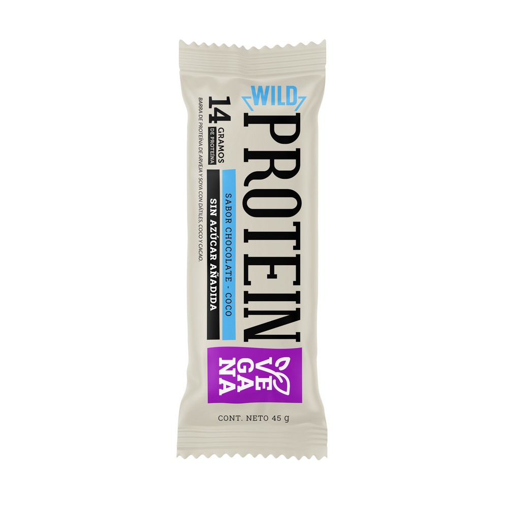 Barra De Proteina Vegana Chocolate-Coco 45 g