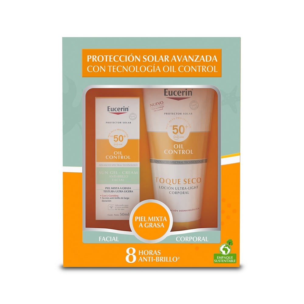 Estuche Sun Face Oil Control 50ml + Sun Body Spray Toque Seco 200ml