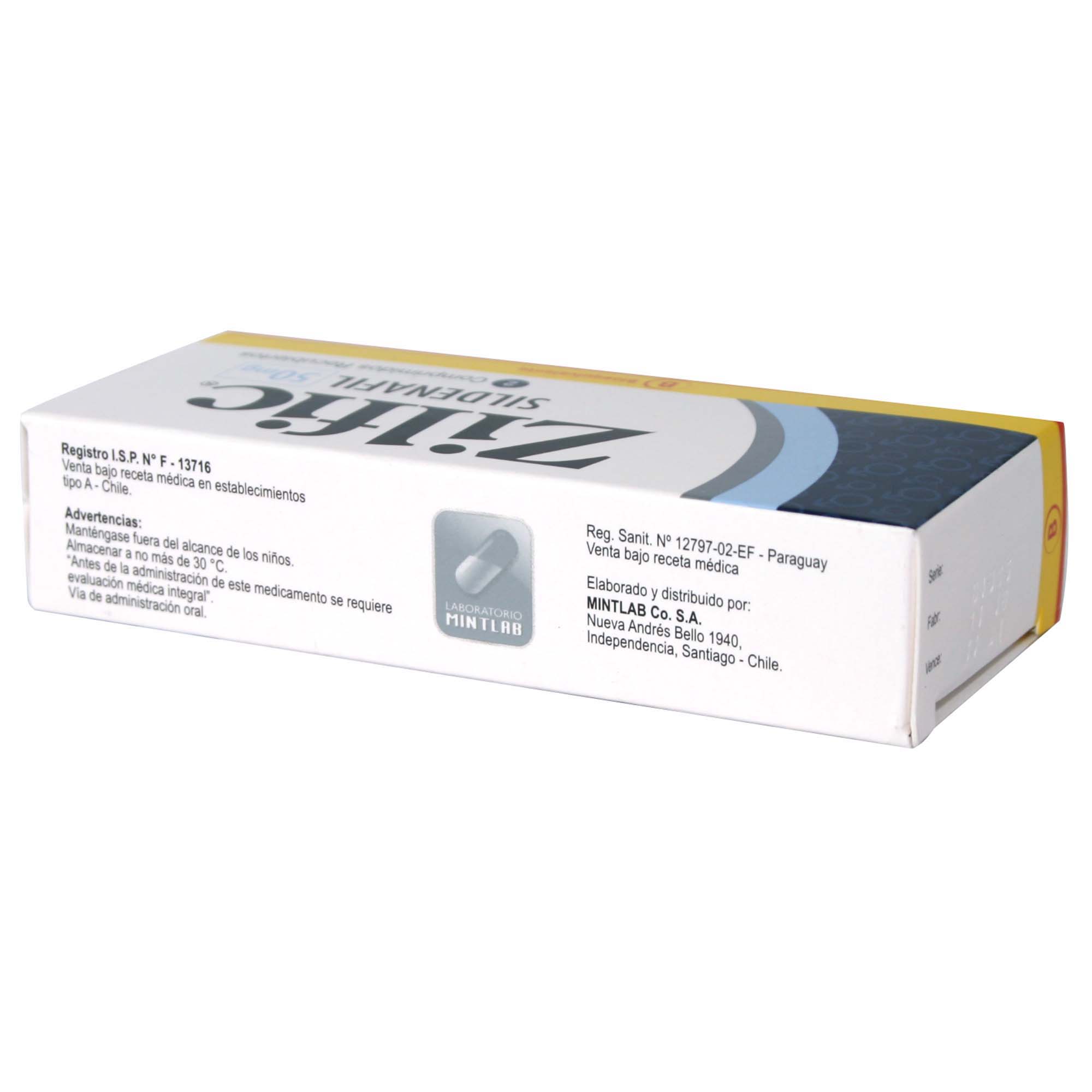 Zilfic Sildenafil 50 mg 2 Comprimidos Recubierto | Farmacias Cruz Verde