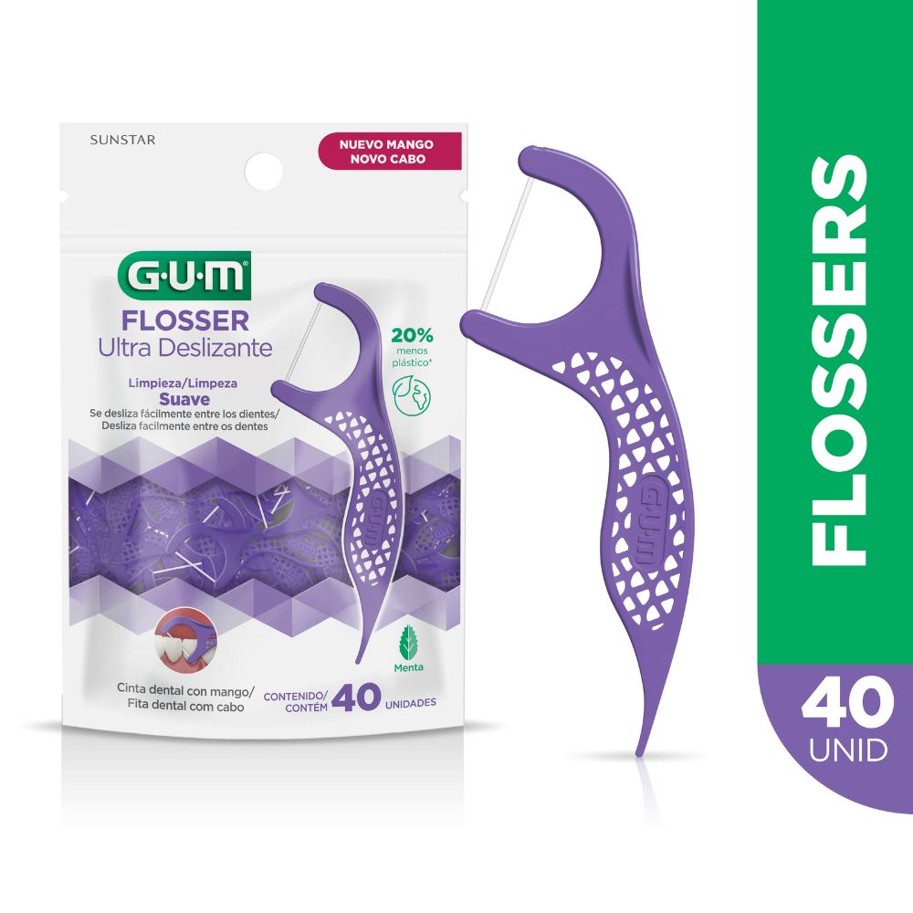 Ultraflosser Flosser Ultra Deslizante - Hilo Dental Con Mango 40 Un. | Cruz Verde