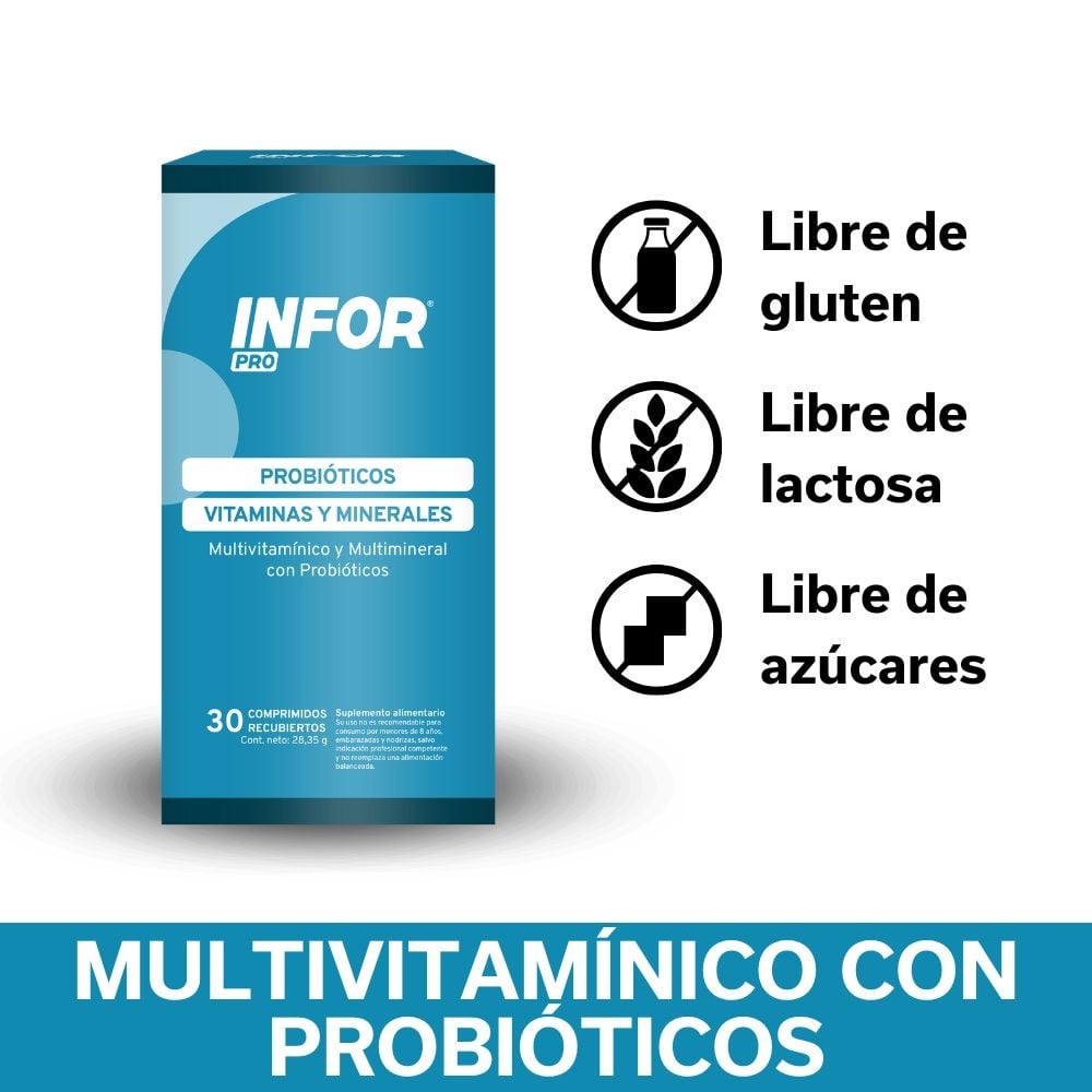 Infor Pro 3 Vitaminas 30 Comprimidos | Cruz Verde