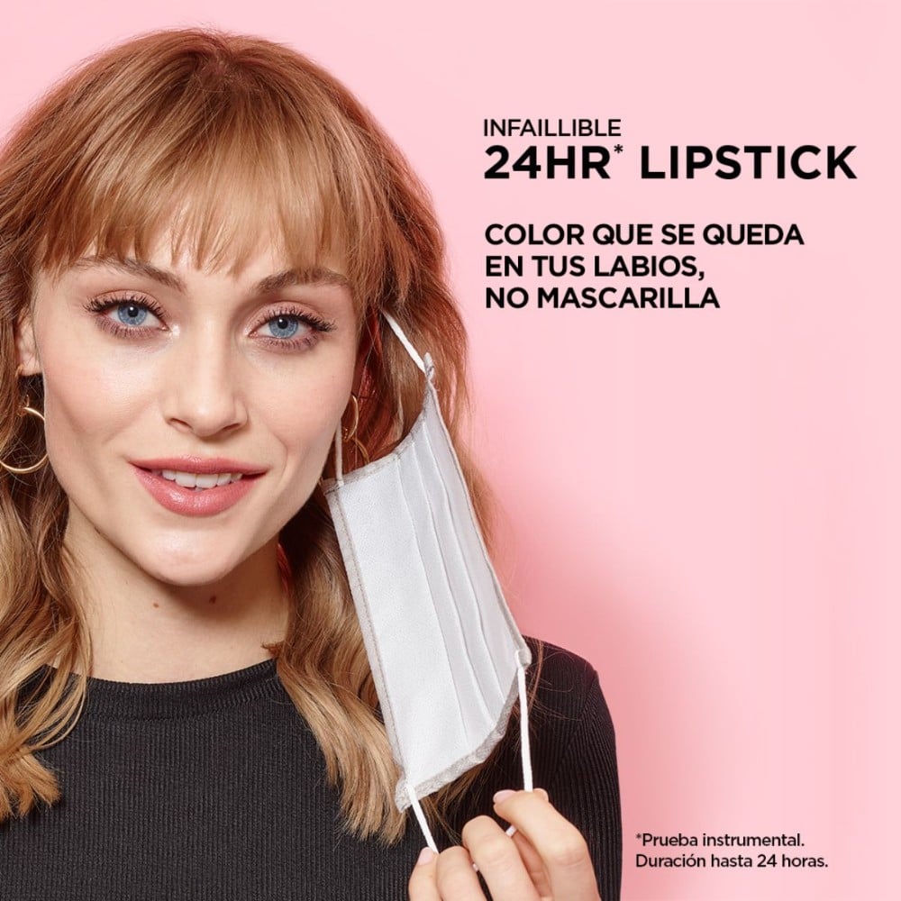 Labial Infallible 24h 2-Step Color 113 Invincible Sable | Cruz Verde