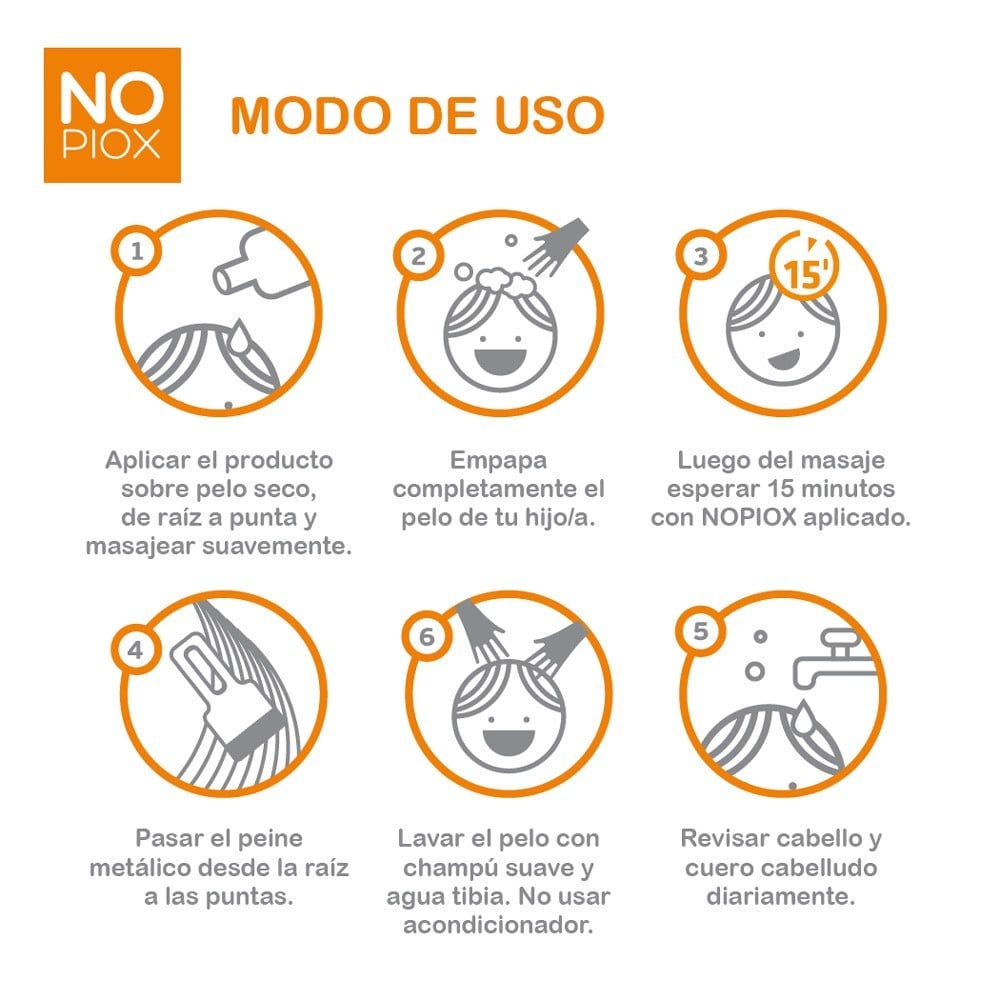 Nopiox Dimeticona Loción elimina piojos y liendres 120 mL | Cruz Verde