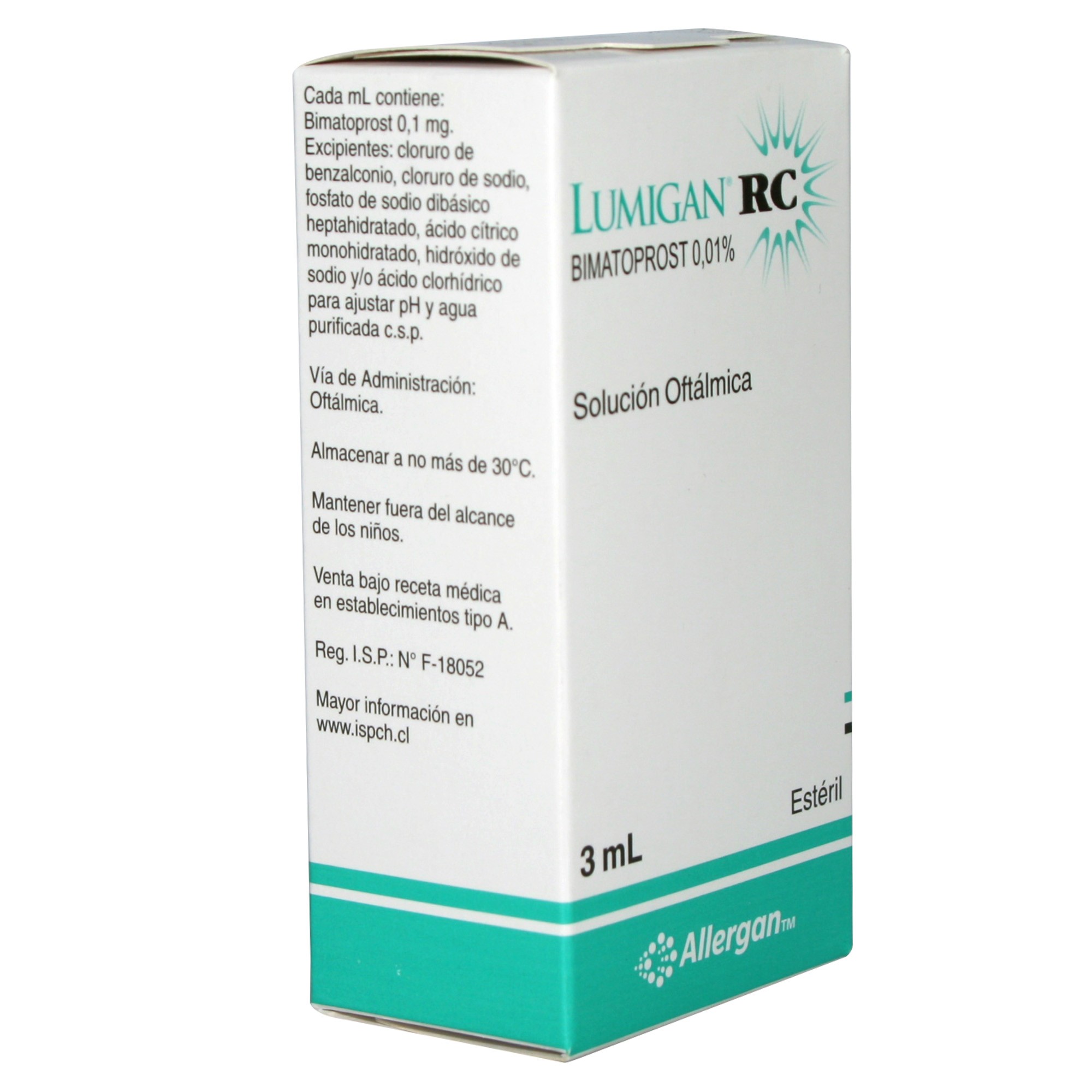 Lumigan RC Bimatoprost 0,01% Solución Oftalmica 3 mL | Farmacias Cruz Verde