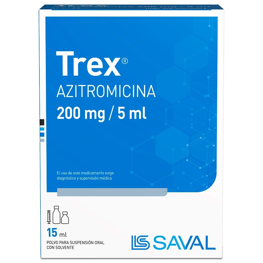 Trex Azitromicina 200 mg Suspension 15 mL