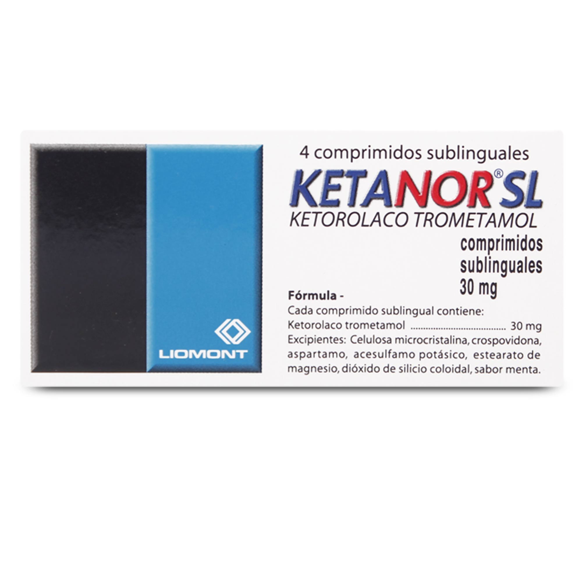 Ketanor-Sl Ketorolaco 30 mg 4 Comprimidos Sub-Lingual