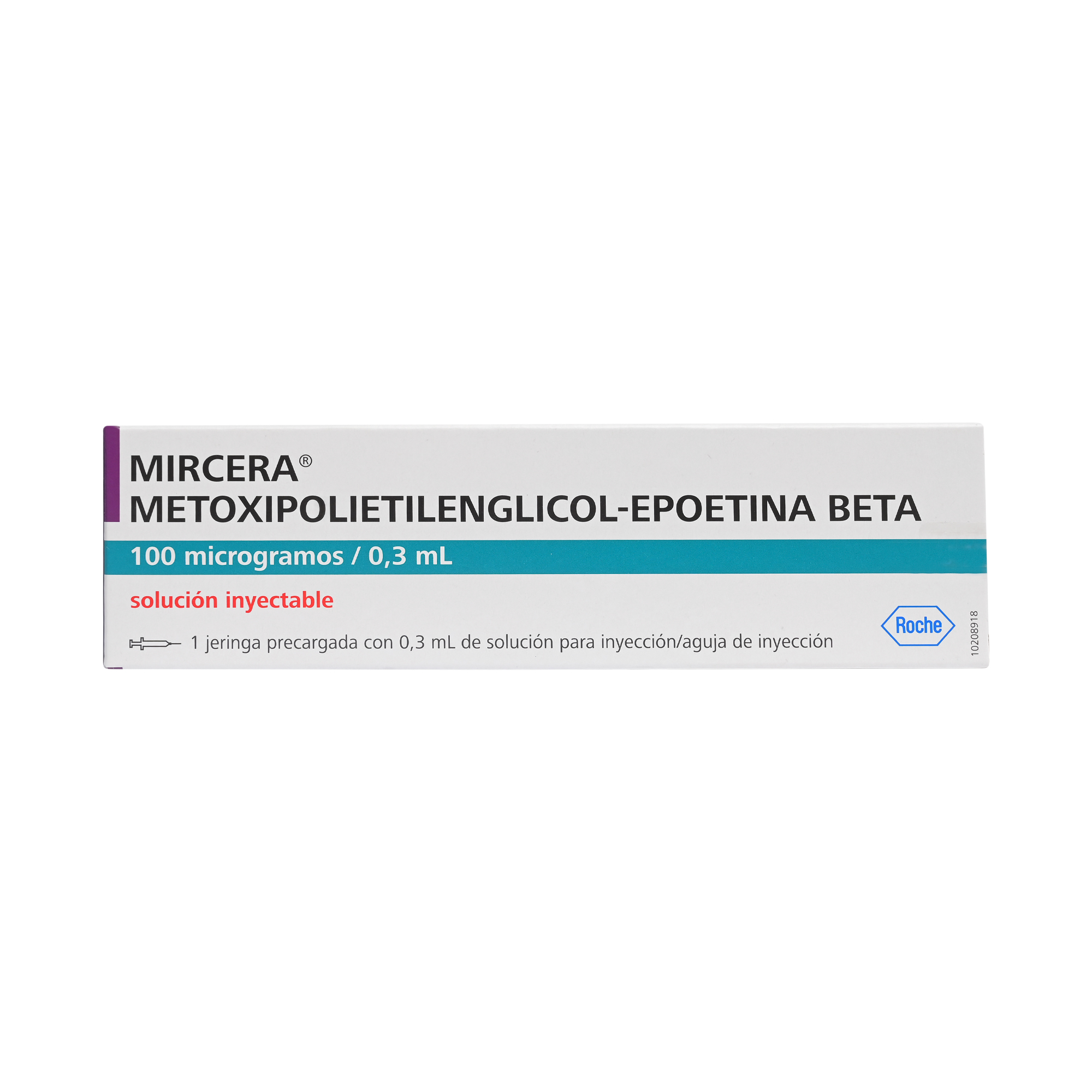 Mircera Metoxipolietilenglicol-Epoetina Beta 100 mcg / 0,3 mL Solucion ...