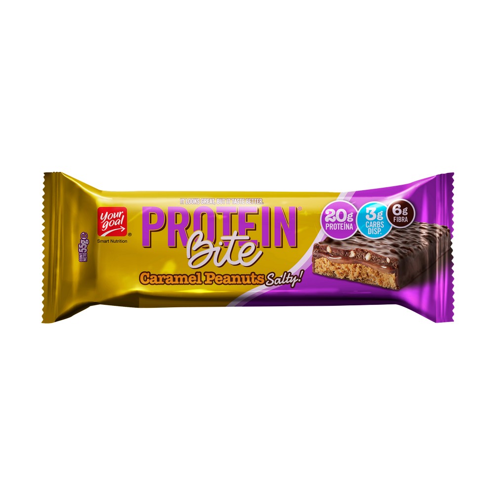 Protein Bite Caramel Peanuts Salty 55 g Farmacias Cruz Verde
