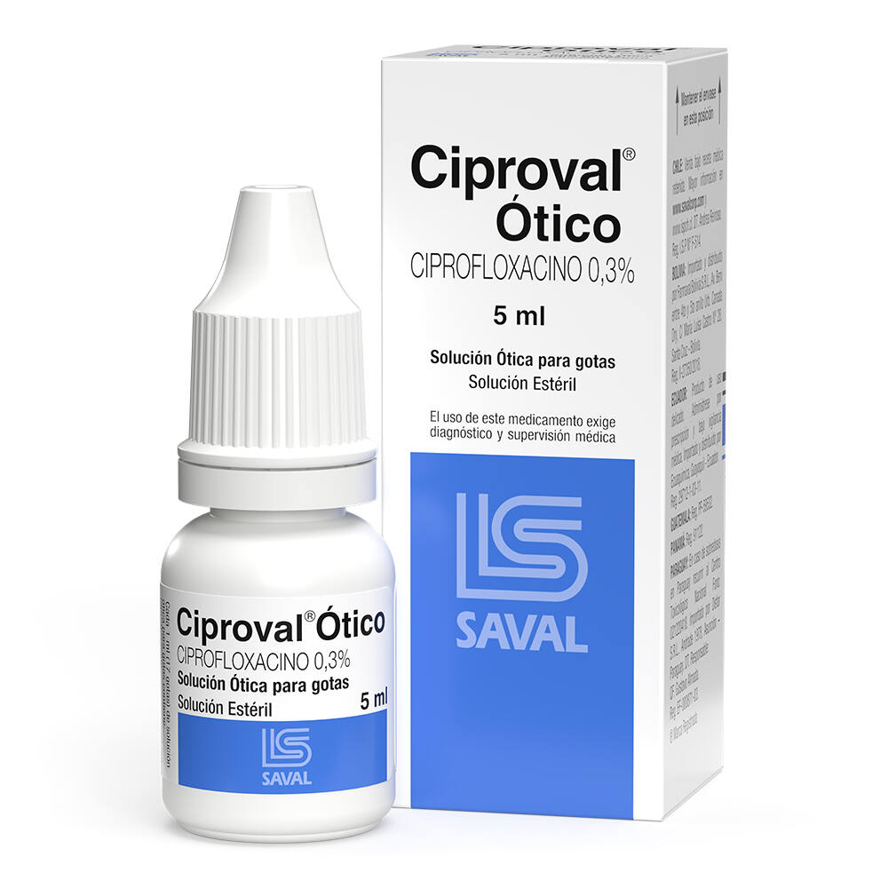 Ciproval Ciprofloxacino 0,3% Solución Oftálmica 5 mL