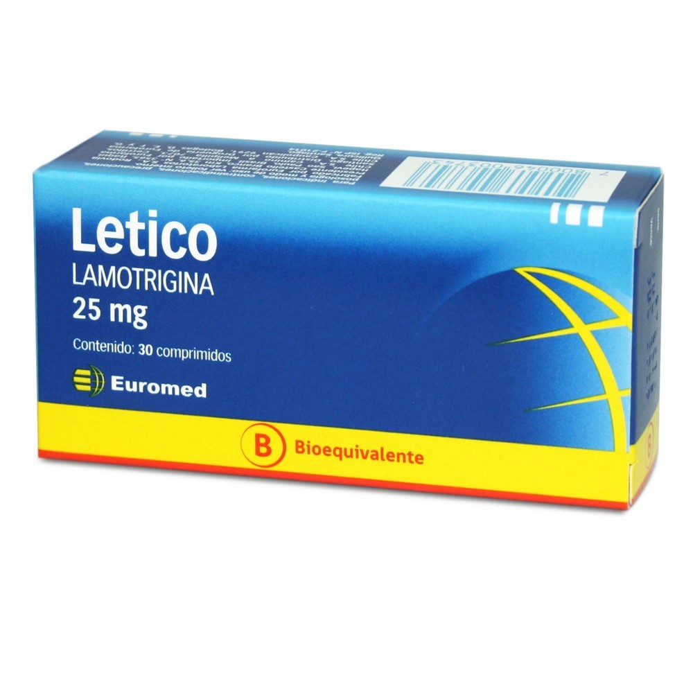 Letico Lamotrigina 25 mg 30 Comprimidos