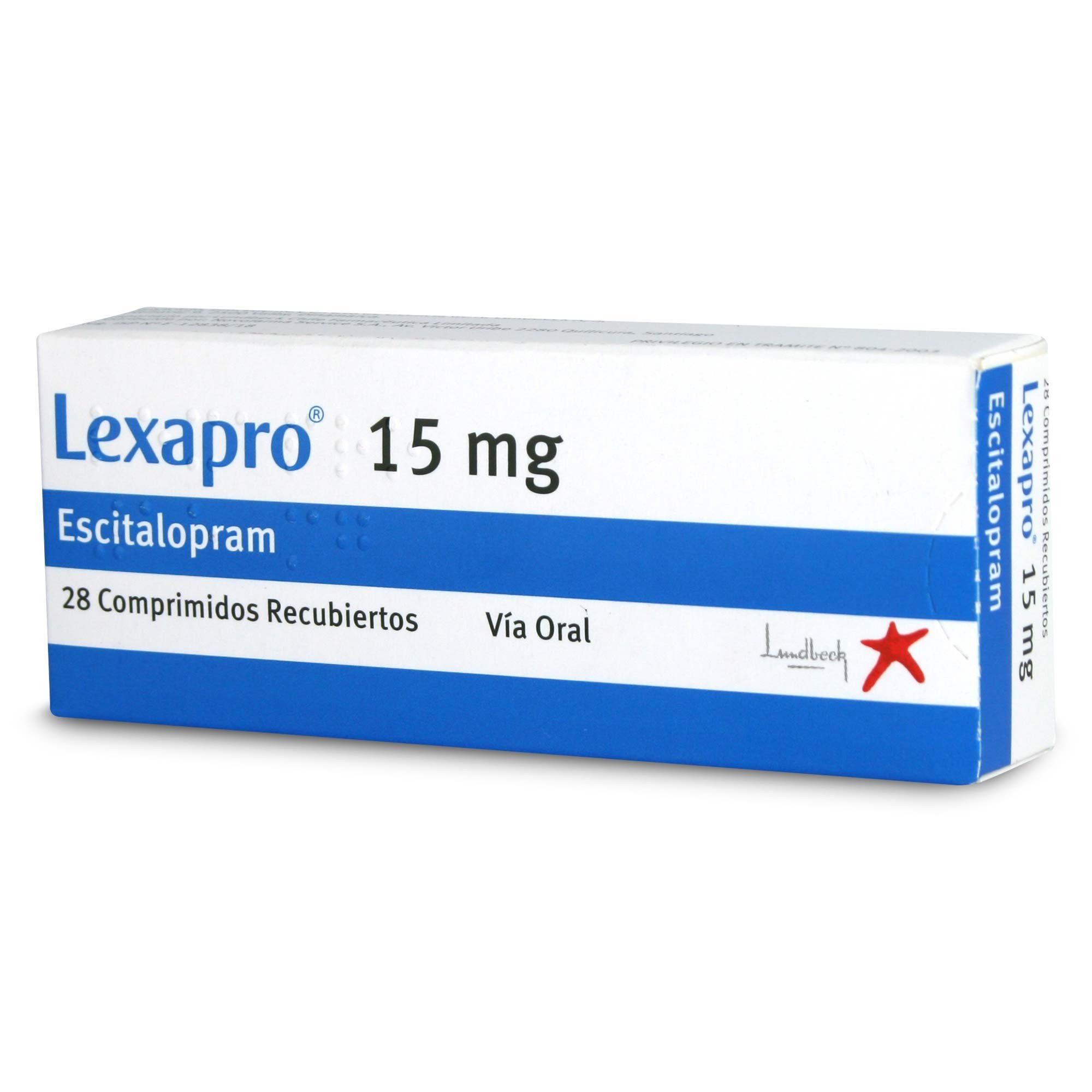 Lexapro Escitalopram 15 Mg 28 Comprimidos Recubierto