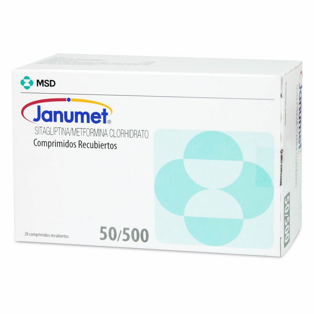 Janumet 50/850 Sitagliptina 50 mg 28 Comprimidos Recubierto