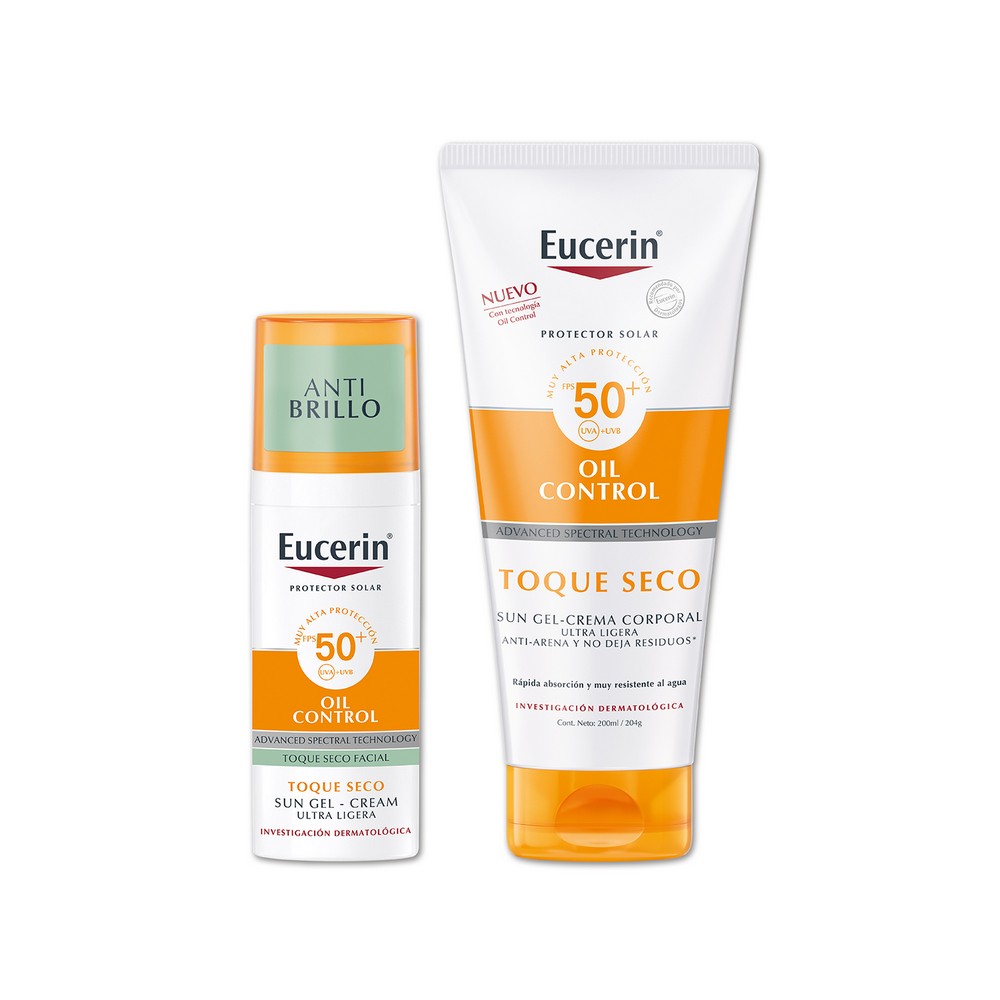 Estuche Sun Face Oil Control 50ml + Sun Body Spray Toque Seco 200ml