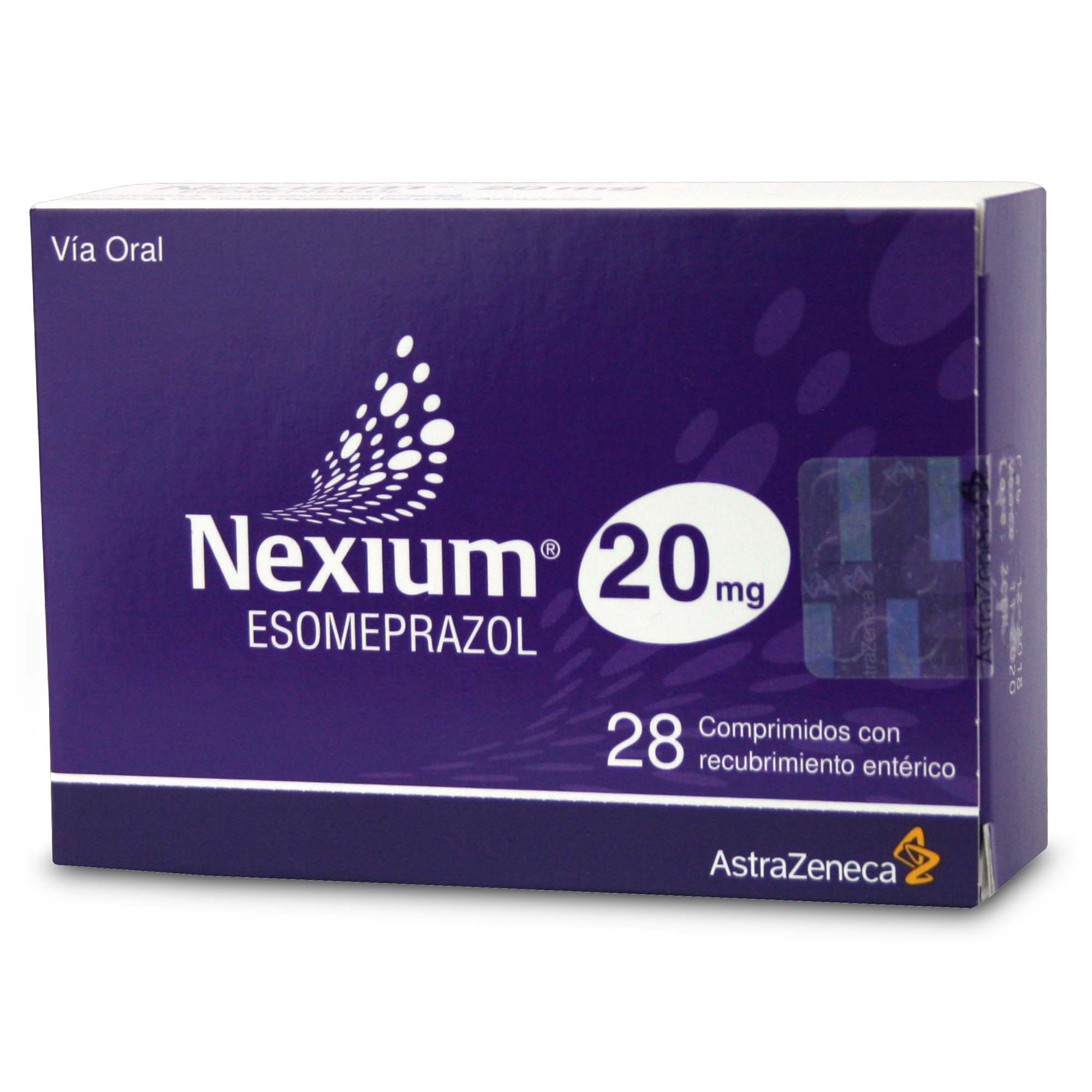 Nexium Esomeprazol 20 mg 28 Comprimidos Recubiertos