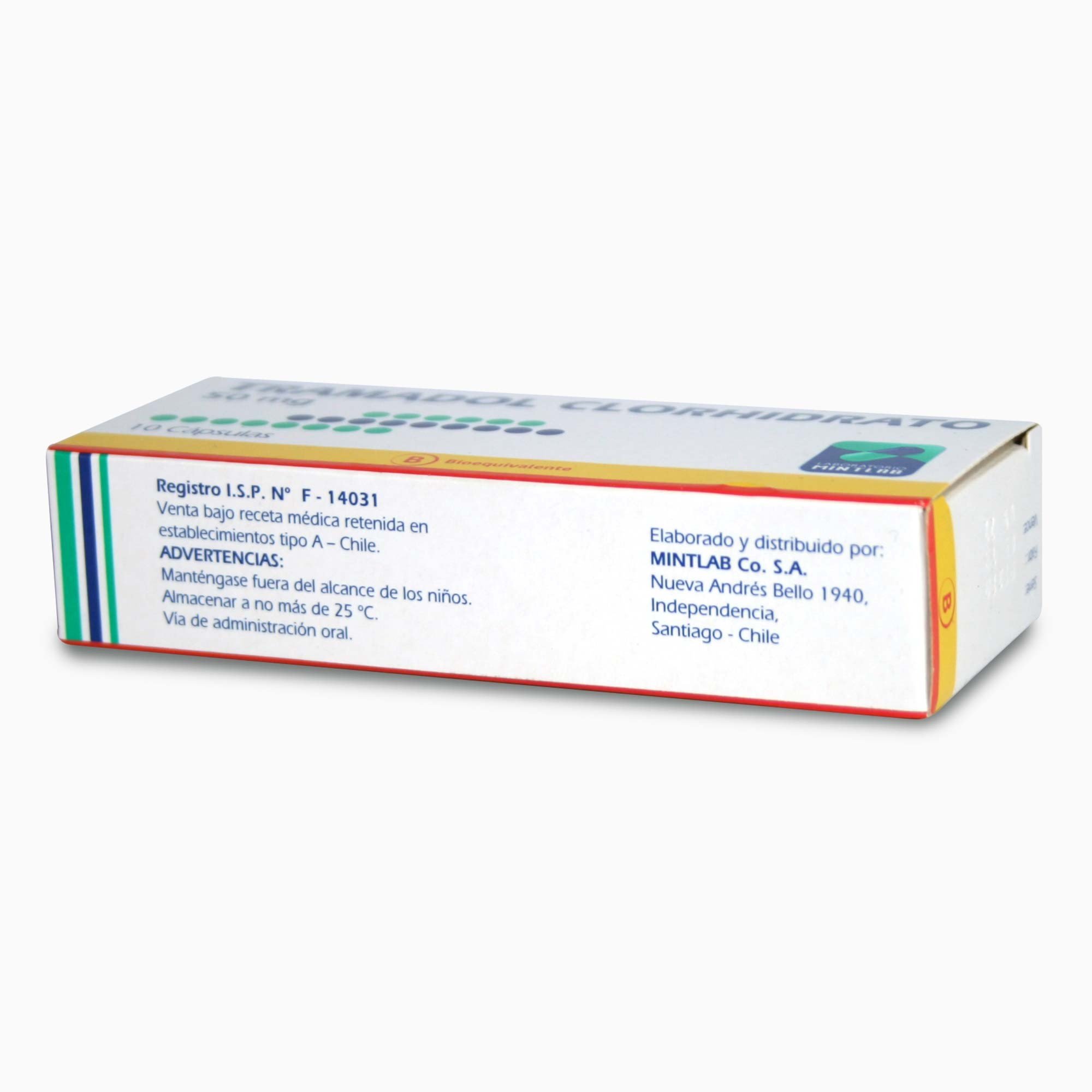 Tramadol Clorhidrato 50 mg 10 Cápsulas | Farmacias Cruz Verde