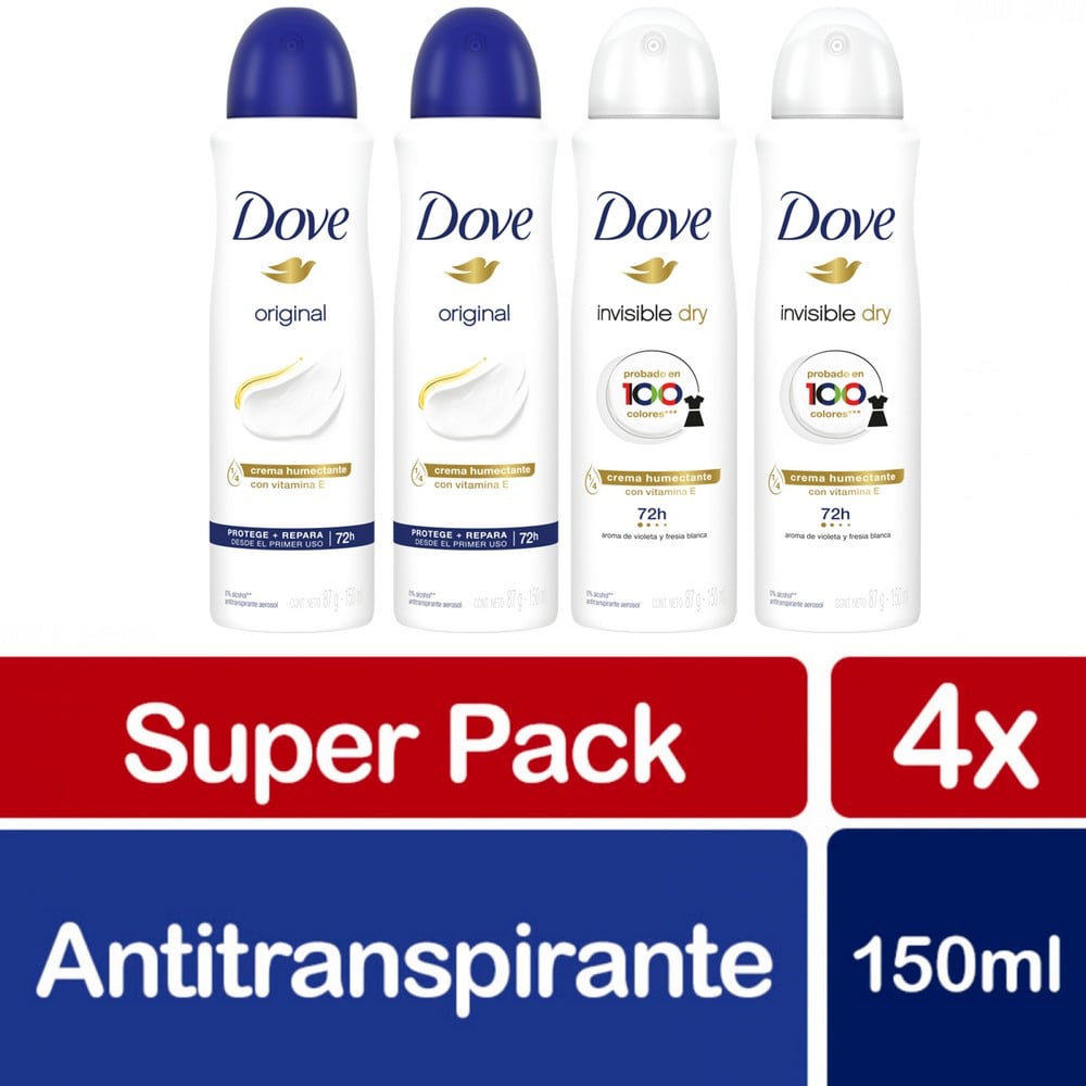Pack 4 unidades Spray Femenino 89 grs